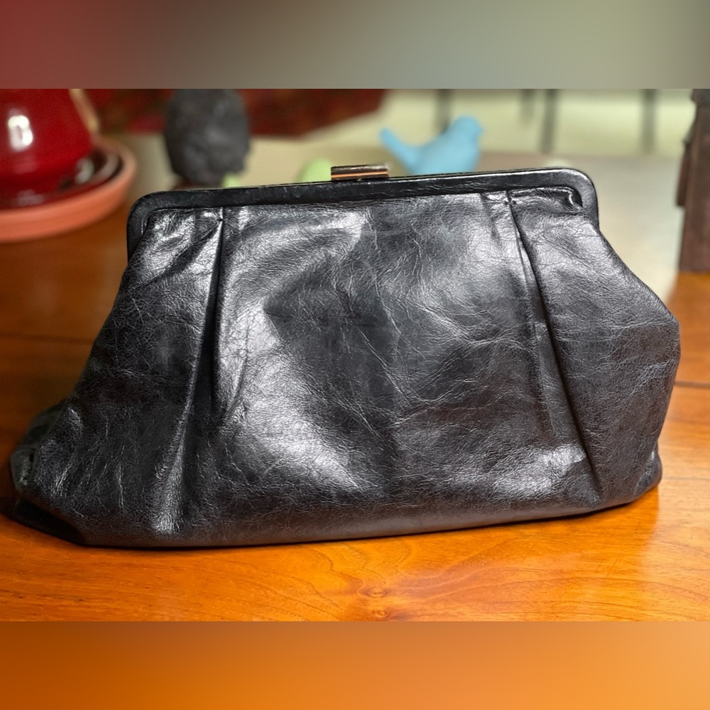 Hobo International Clutch with Gold Chain Strap